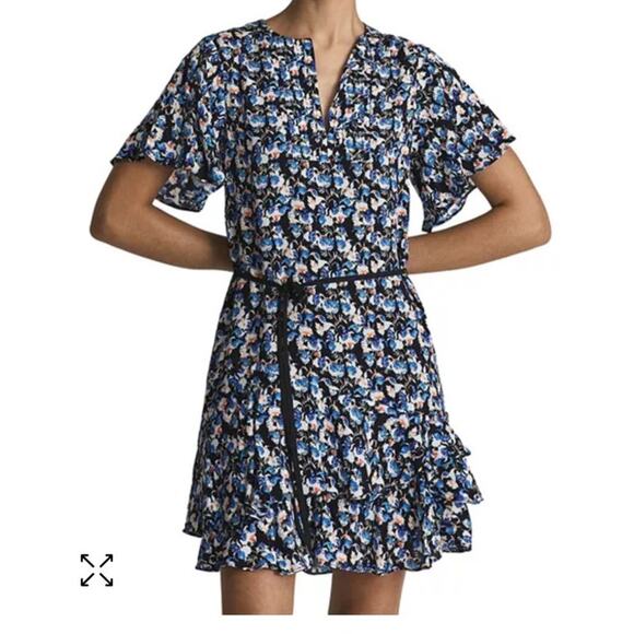 Reiss Dress Lulu Floral print minidress size 4 - Picture 1 of 6